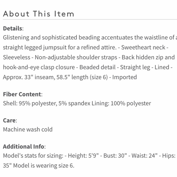 Marina Spaghetti Strap Straight Leg Jumpsuit - Picture 6 of 6